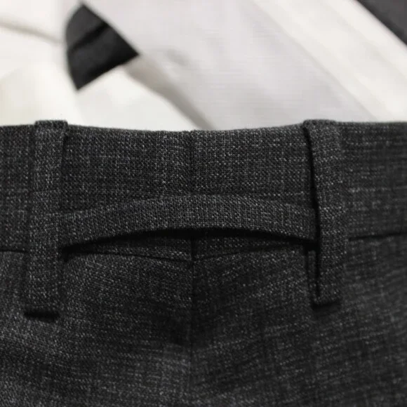 Zanella NWT Dress Pants Size 36 US Curtis In Gray Melange Wool Blend
